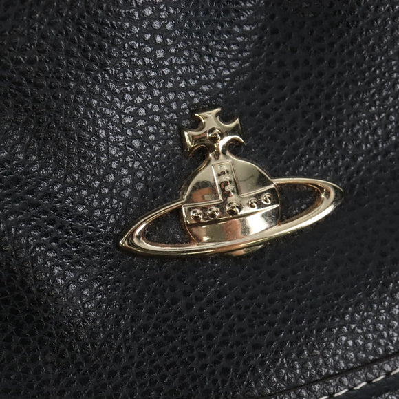 Vivienne Westwood Backpack Leather Black Gold Auth 209338V