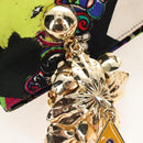 VERSACE Hand Bag Canvas Multicolor Gold Auth 209339V-19