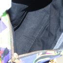 VERSACE Hand Bag Canvas Multicolor Gold Auth 209339V-11