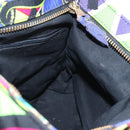 VERSACE Hand Bag Canvas Multicolor Gold Auth 209339V-31