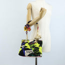 VERSACE Hand Bag Canvas Multicolor Gold Auth 209339V-34