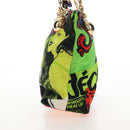VERSACE Hand Bag Canvas Multicolor Gold Auth 209339V-3