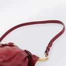 Miu Miu Hand Bag Vitellolux 2way Red Gold Auth 209342M-10