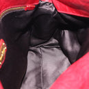 Miu Miu Hand Bag Vitellolux 2way Red Gold Auth 209342M-21