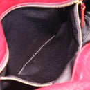 Miu Miu Hand Bag Vitellolux 2way Red Gold Auth 209342M-24