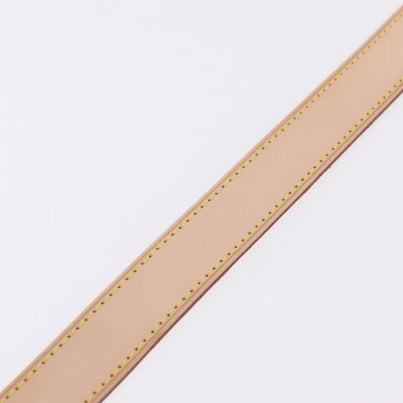 LOUIS VUITTON Shoulder Strap Leather 39.4""-47.2"" Beige LV Auth 209345V