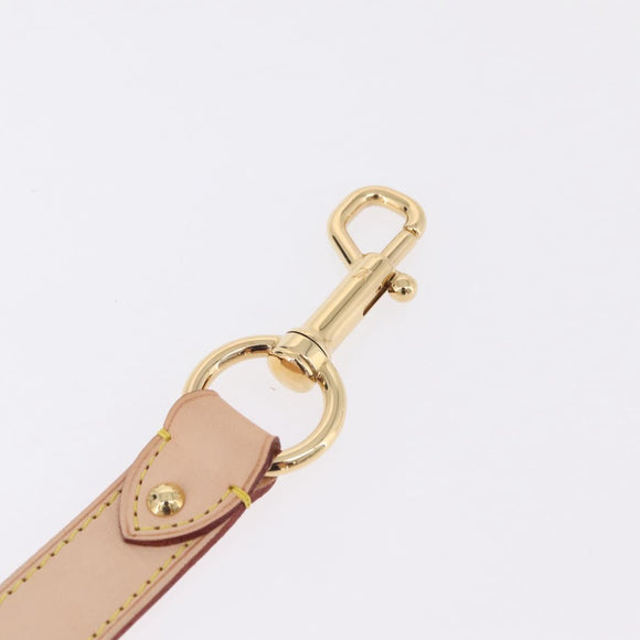 LOUIS VUITTON Shoulder Strap Leather 39.4""-47.2"" Beige LV Auth 209345V