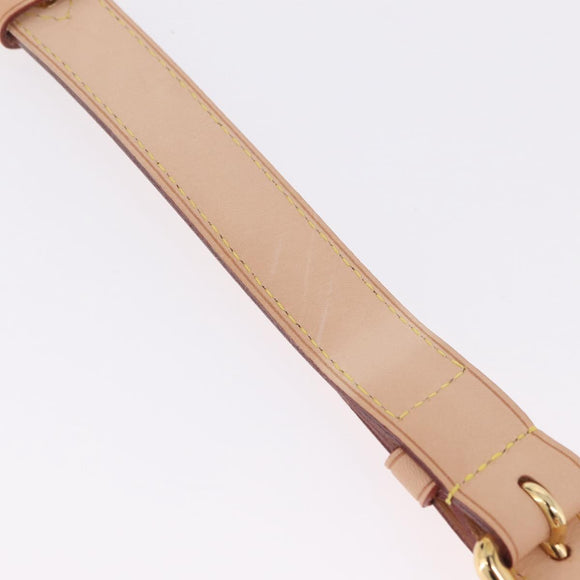 LOUIS VUITTON Shoulder Strap Leather 39.4""-47.2"" Beige LV Auth 209345V