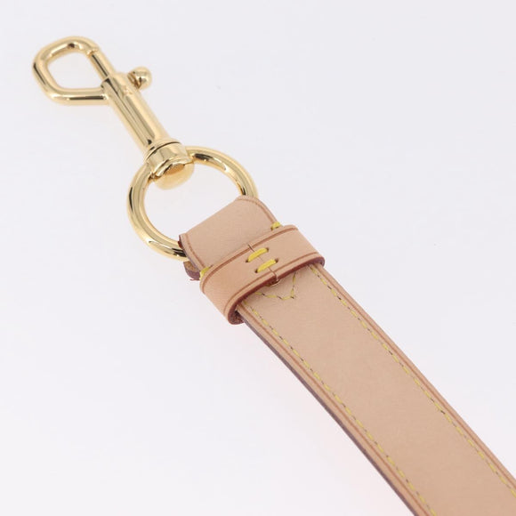 LOUIS VUITTON Shoulder Strap Leather 39.4""-47.2"" Beige LV Auth 209345V
