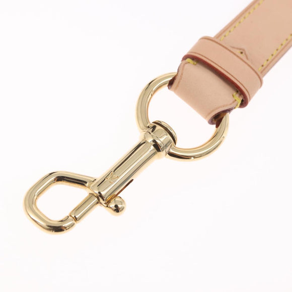 LOUIS VUITTON Shoulder Strap Leather 39.4""-47.2"" Beige LV Auth 209345V