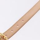 LOUIS VUITTON Shoulder Strap Leather 39.4""-47.2"" Beige LV Auth 209345V-9