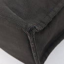 HERMES Her Line MM Hand Bag Canvas Gray Silver Auth 209346A-10