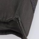 HERMES Her Line MM Hand Bag Canvas Gray Silver Auth 209346A-11