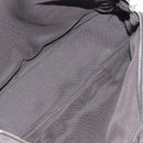 HERMES Her Line MM Hand Bag Canvas Gray Silver Auth 209346A-17