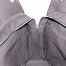 HERMES Her Line MM Hand Bag Canvas Gray Silver Auth 209346A-18