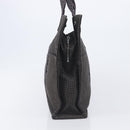 HERMES Her Line MM Hand Bag Canvas Gray Silver Auth 209346A-4