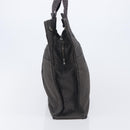 HERMES Her Line MM Hand Bag Canvas Gray Silver Auth 209346A-5