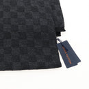 LOUIS VUITTON Eschar Petit Scarf Wool Black LV Auth 209349M-11