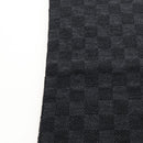 LOUIS VUITTON Eschar Petit Scarf Wool Black LV Auth 209349M-12
