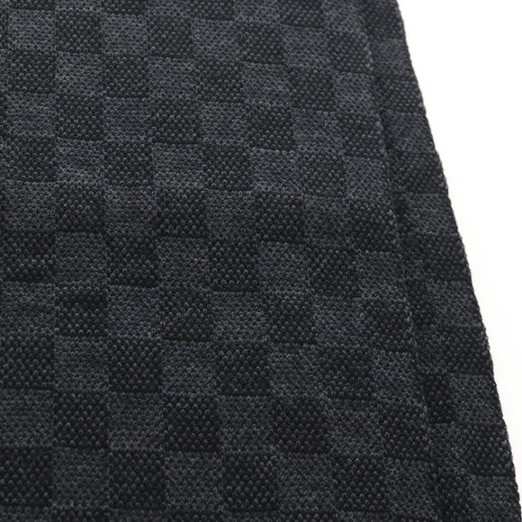 LOUIS VUITTON Eschar Petit Scarf Wool Black LV Auth 209349M
