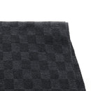 LOUIS VUITTON Eschar Petit Scarf Wool Black LV Auth 209349M-15