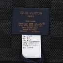 LOUIS VUITTON Eschar Petit Scarf Wool Black LV Auth 209349M-17
