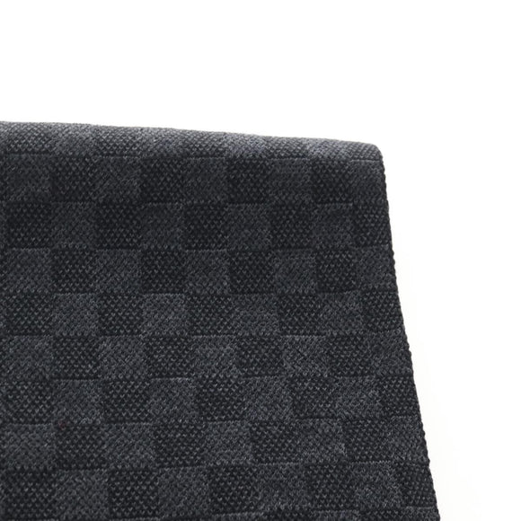 LOUIS VUITTON Eschar Petit Scarf Wool Black LV Auth 209349M