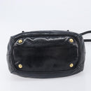 Miu Miu Hand Bag Leather 2way Black Gold Tone Auth 209363V-5