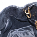 Miu Miu Hand Bag Leather 2way Black Gold Tone Auth 209363V-22