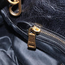Miu Miu Hand Bag Leather 2way Black Gold Tone Auth 209363V-23