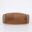 GUCCI GG Canvas Tote Bag Orange Gold Tone 308928 Auth 209372-11