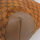 GUCCI GG Canvas Tote Bag Orange Gold Tone 308928 Auth 209372-14