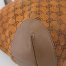 GUCCI GG Canvas Tote Bag Orange Gold Tone 308928 Auth 209372-15