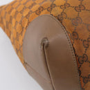 GUCCI GG Canvas Tote Bag Orange Gold Tone 308928 Auth 209372-17