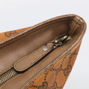 GUCCI GG Canvas Tote Bag Orange Gold Tone 308928 Auth 209372-18