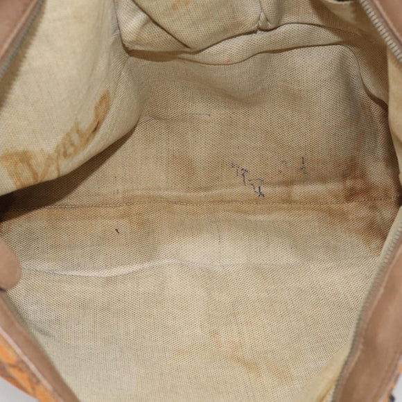 GUCCI GG Canvas Tote Bag Orange Gold Tone 308928 Auth 209372