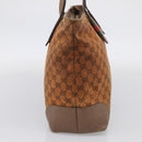 GUCCI GG Canvas Tote Bag Orange Gold Tone 308928 Auth 209372-4