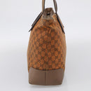 GUCCI GG Canvas Tote Bag Orange Gold Tone 308928 Auth 209372-5