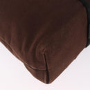 HERMES Trocha Horizontal Tote Bag Canvas Brown Silver Auth 209374-14