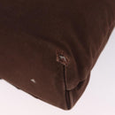HERMES Trocha Horizontal Tote Bag Canvas Brown Silver Auth 209374-15