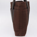 HERMES Trocha Horizontal Tote Bag Canvas Brown Silver Auth 209374-4