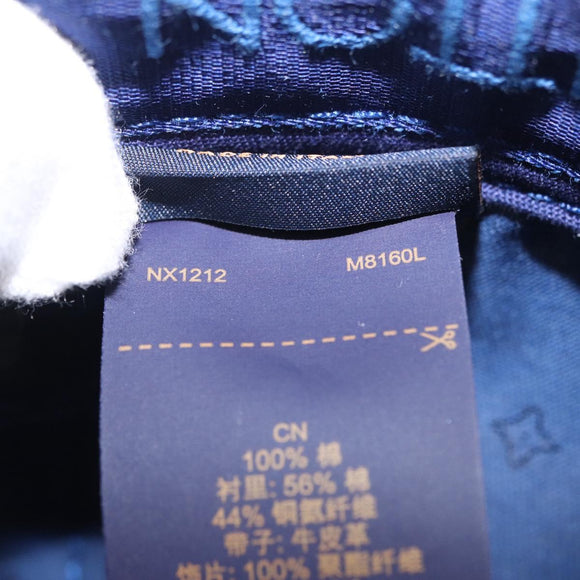 LOUIS VUITTON Baseball Cap Cotton White Blue M8160M LV Auth 209375M
