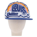 LOUIS VUITTON Baseball Cap Cotton White Blue M8160M LV Auth 209375M-2