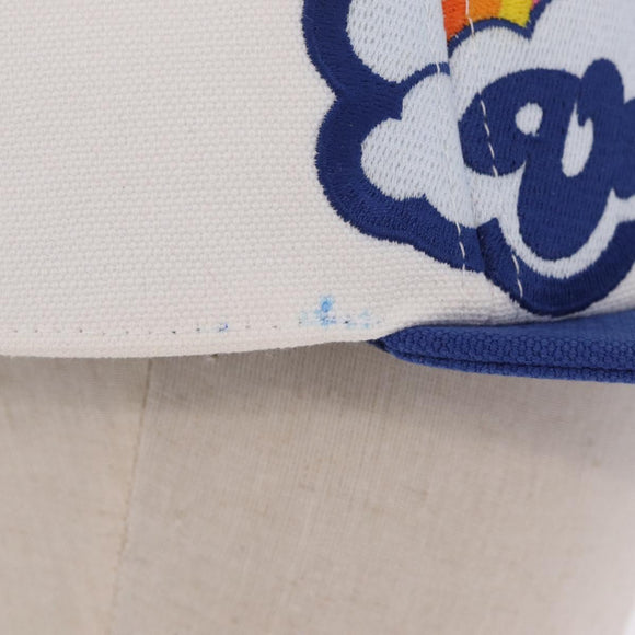 LOUIS VUITTON Baseball Cap Cotton White Blue M8160M LV Auth 209375M