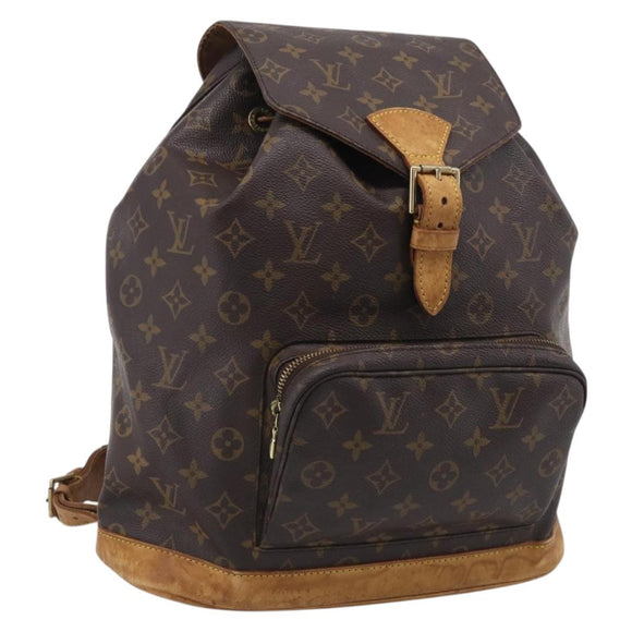 LOUIS VUITTON Monogram Montsouris GM Backpack M51135 LV Auth 209376