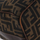 FENDI Zucca Canvas Vanity Hand Bag Brown Gold Tone Auth 209377-11