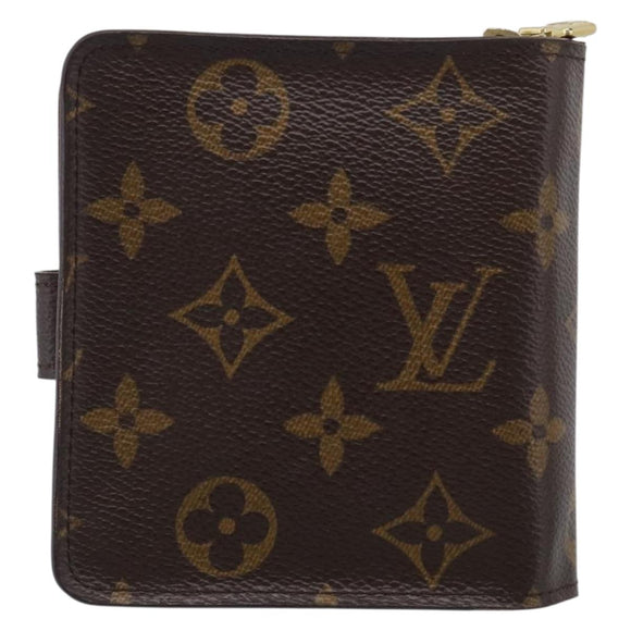 LOUIS VUITTON Monogram Compact Zip Wallet M61667 LV Auth 209378V