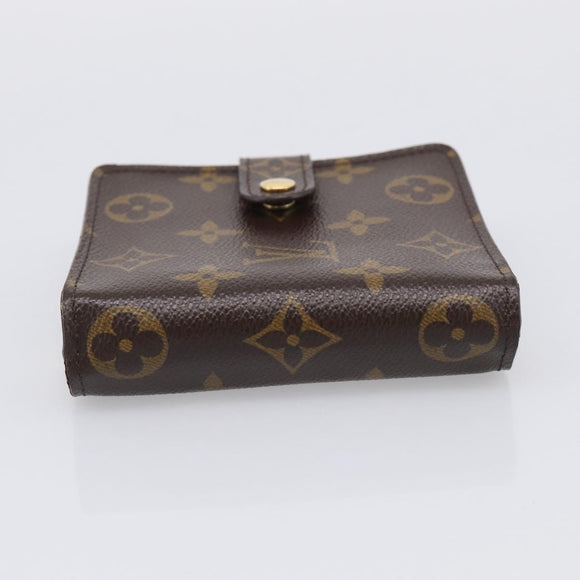 LOUIS VUITTON Monogram Compact Zip Wallet M61667 LV Auth 209378V