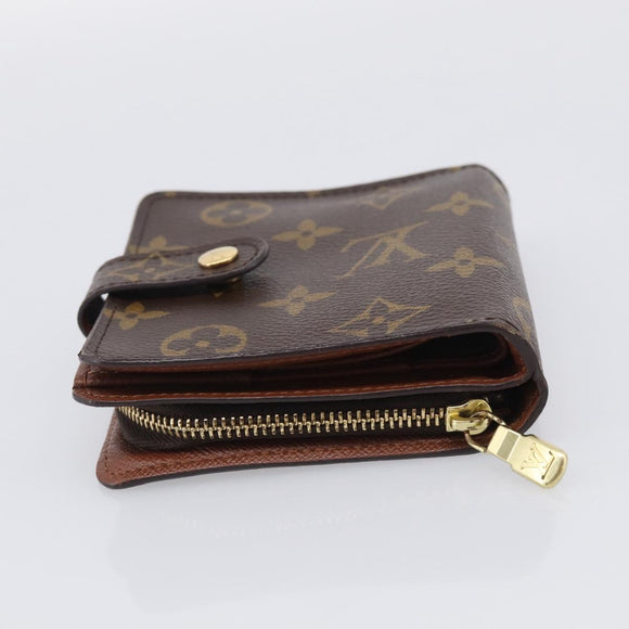 LOUIS VUITTON Monogram Compact Zip Wallet M61667 LV Auth 209378V