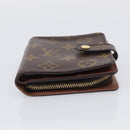 LOUIS VUITTON Monogram Compact Zip Wallet M61667 LV Auth 209378V-7